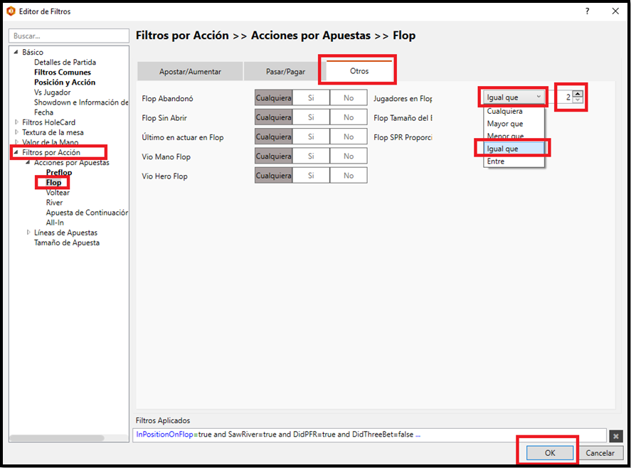 Holdem Manager 3 Filtros